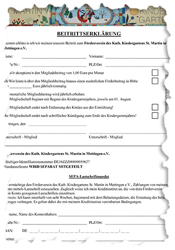 Foerderverein Beitrittserklaerung